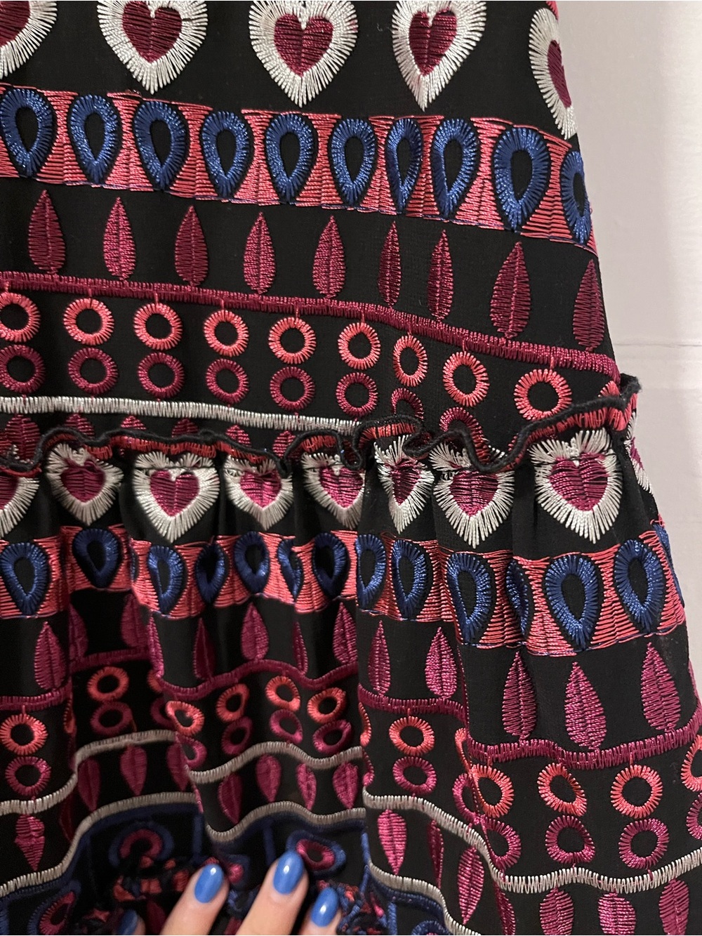 ๐ค ANNA SUI ๐ Hearts Semi-Formal Cocktail Dress - Picture 4 of 7